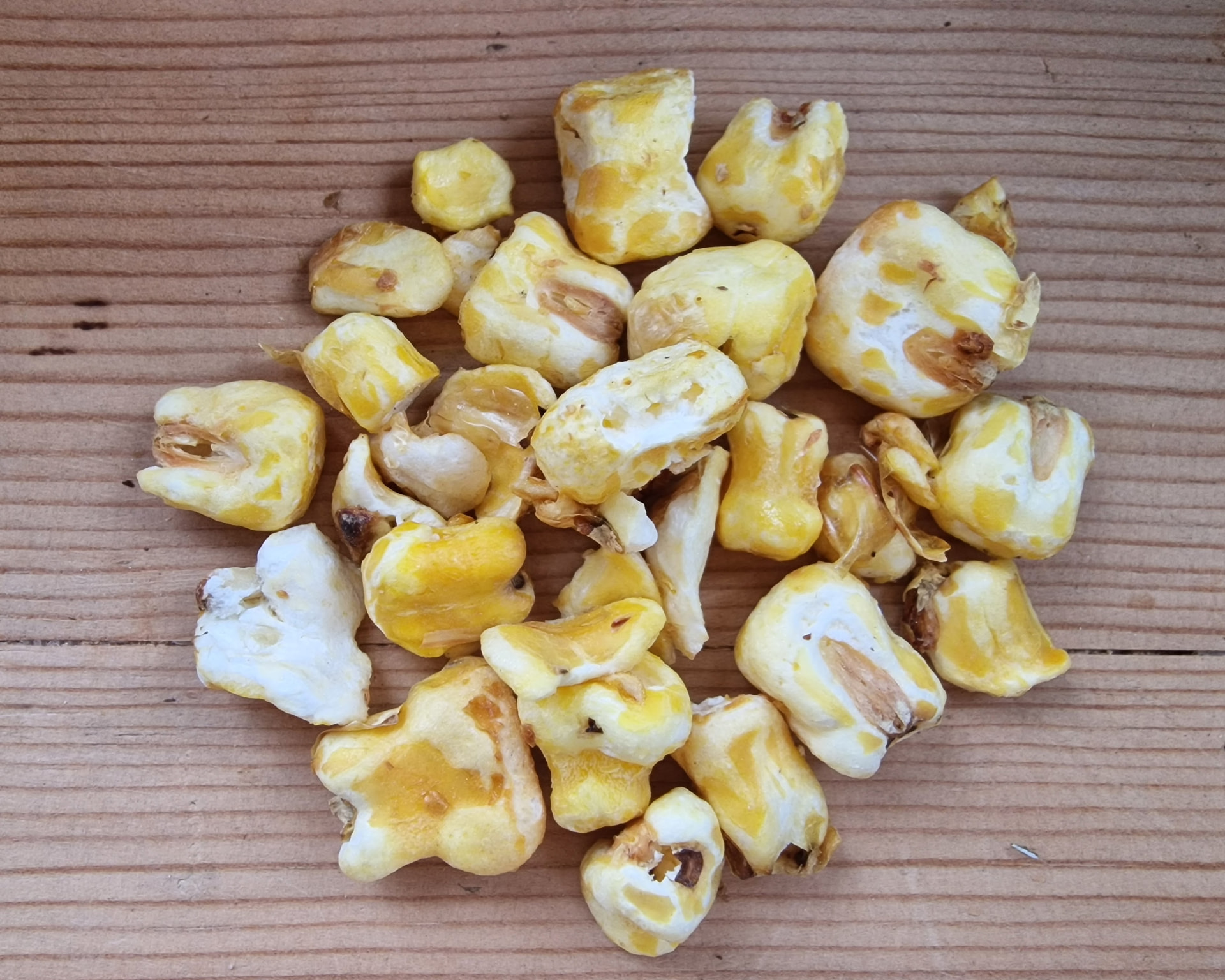 Nærbilde av Puffa med puffet mais, quinoa, amarant og bygg